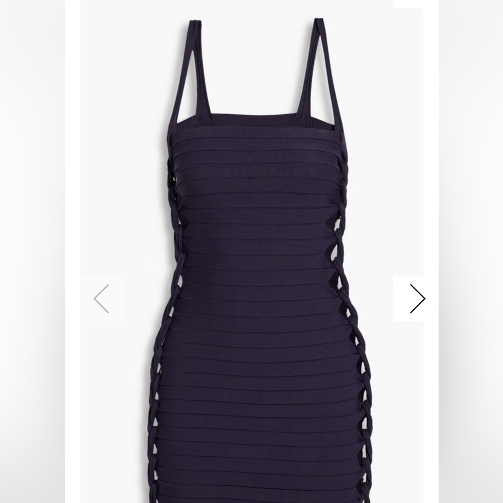 Dion Lee - braided knit dress square neck (navy)